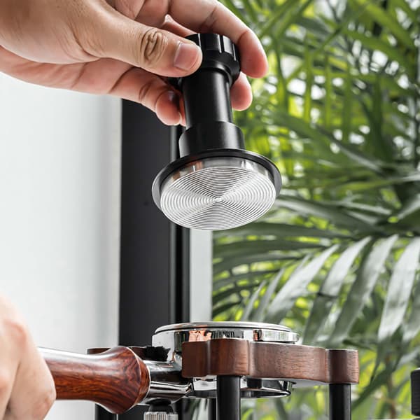 Tamper med justerbart tryk, 53 mm / justerbar espressotamper, 5