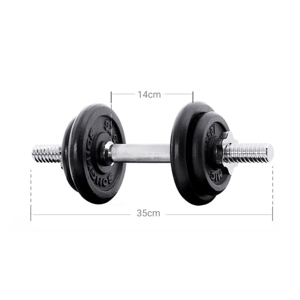 Hantlar 15 kg 2-pack justerbara / hantelset med viktskivor / st