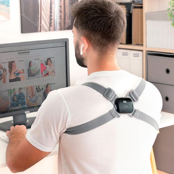 Genopladelig holdningsvest med vibrationspåmindelse og LCD-disp