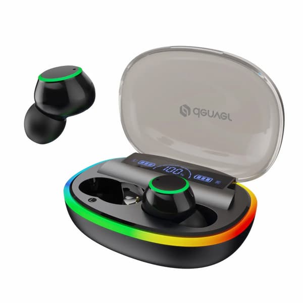Denver TWE-55B TWS-headset med LED - Svart