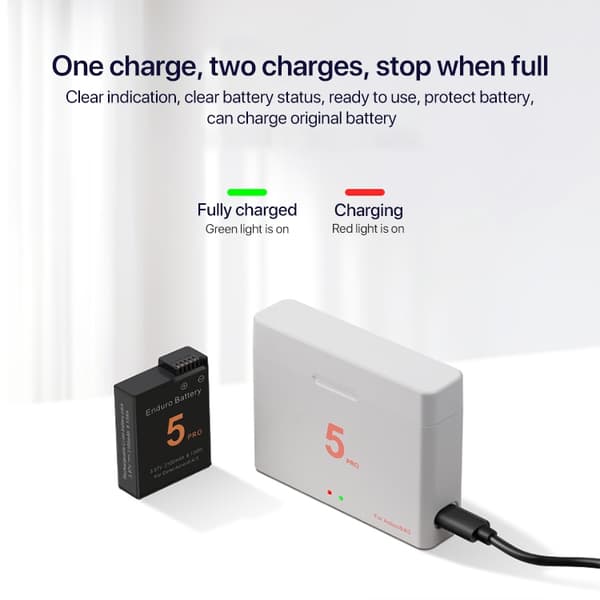 Batteriopladestation til DJI Osmo Action 5 Pro/4/3