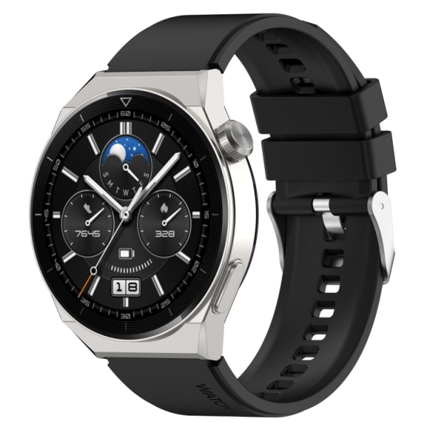 Silikoniranneke Huawei Watch GT 3 Pro 46mm - Musta