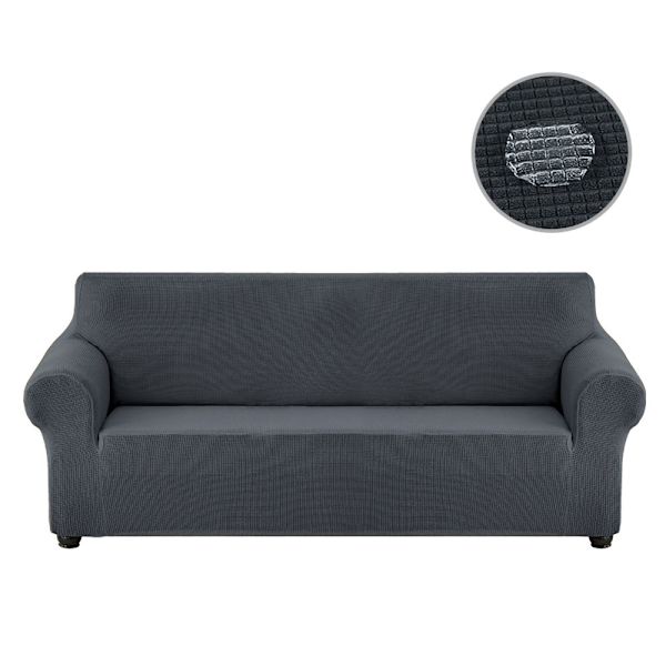 Elastiskt sofföverdrag 180-240cm - Mörkgrå