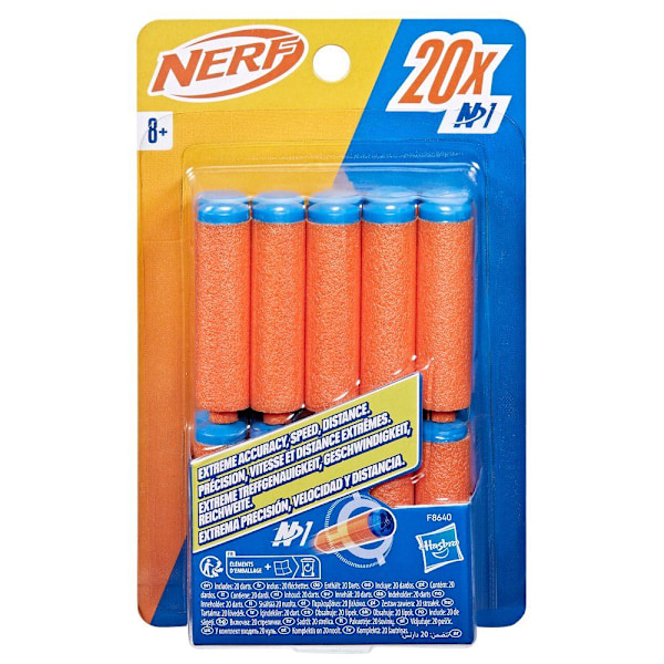 Nerf N.Serie pilar 20-pack med hög precision för långa avstånd