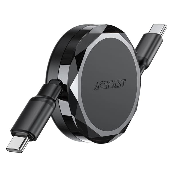 Acefast udtrækkeligt USB-C-kabel 60W - Sort