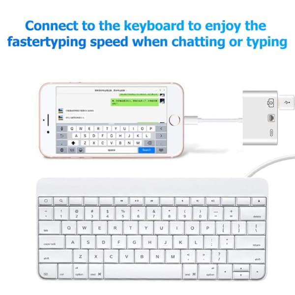 Moniporttisovitin iPhone ja iPadin Lightning Ethernetiin, USB:h