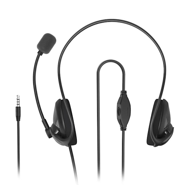 Hama NHS-P100 V2 toimistokuulokkeet 3,5 mm:n liittimellä - Svart