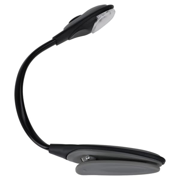 Læselampe til bøger med klemme - Grå / Boglampe / LED-læselampe