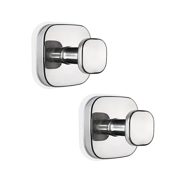 Väggkrok med sugpropp - Blank Silver / sugproppskrok för badrum