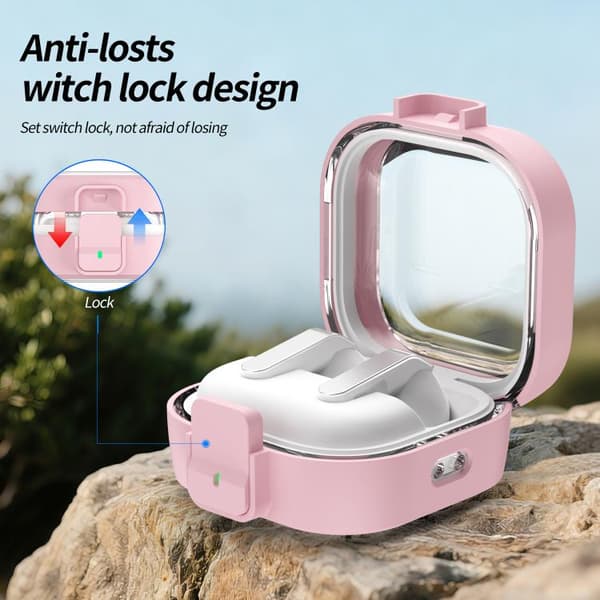 Hörlursfodral med snäpplås för Galaxy Buds4/Buds4 Pro - Rosa