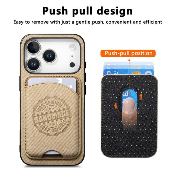 Magnetisk mobiletui i kunstlæder med kortholder til iPhone 14 P