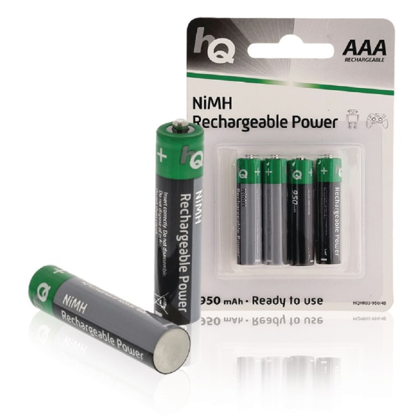 HQ Ladattava NiMH AAA-akku 950mAh 4-pakkaus