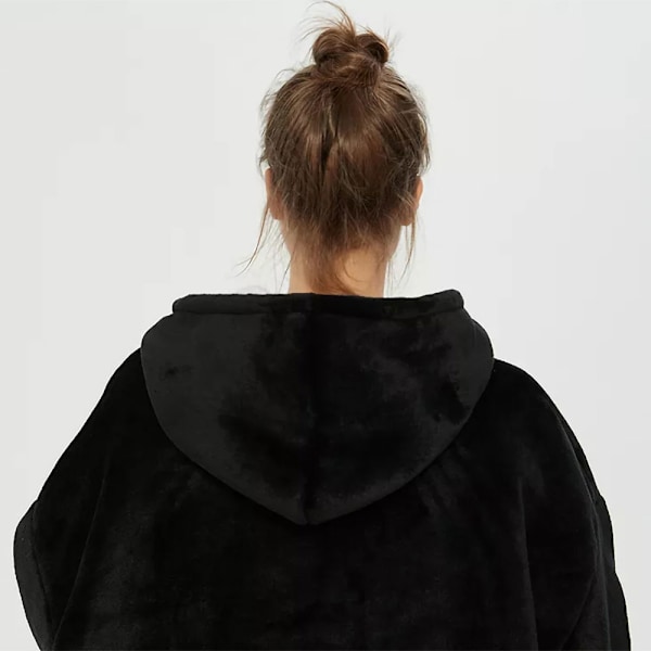 Oversized hoodie - Sort 120cm