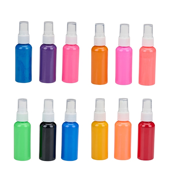 Akryl sprayfärger i 12 olika färger – 50 ml flaskor