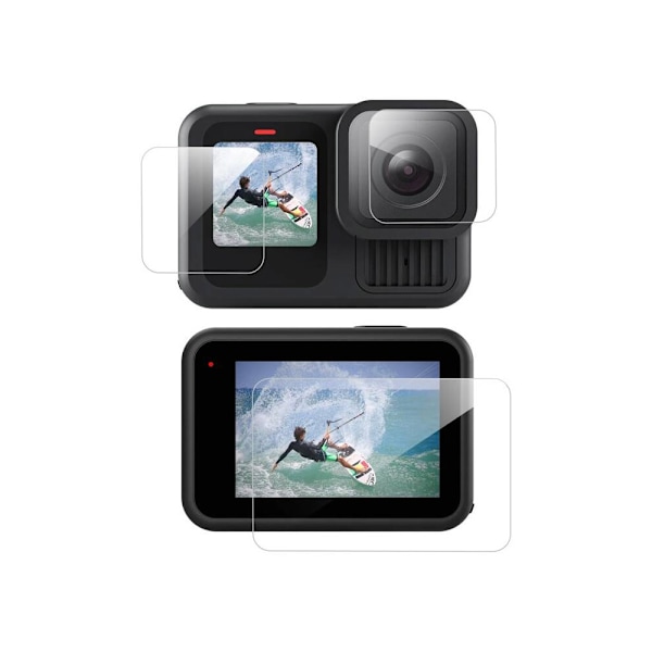 Näyttö ja objektiivi ommeltu GoPro Hero 13:een