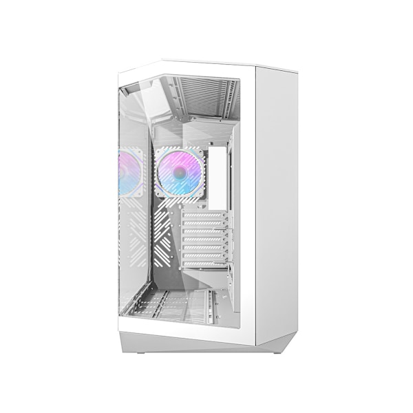 Darkflash DY470 Datorchassi med 4 ARGB fläktar - Vit