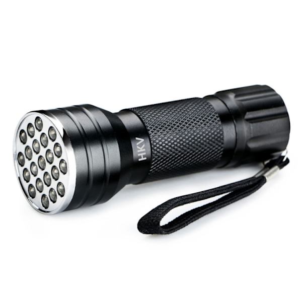 UV 21 LED 395NM ultraviolet lommelygte - opdager urin fra hunde