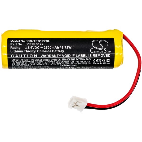 Dataloggerbatteri 2700 mAh 3,6 V / batteri til Testo 175-T1 / 1