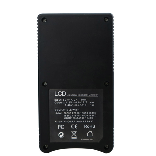 Batterilader SW-3 med LCD 2 stk. - 18650