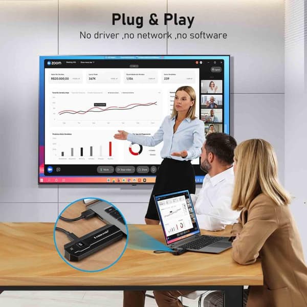 Lemorele P50 trådløst HDMI-præsentationssæt / 4K præsentationss