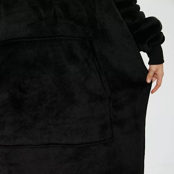 Oversized hoodie - Sort 120cm