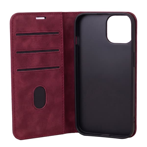 Fodral i konstläder till iPhone 17 Pro / iPhone 18 Pro - Rödbru
