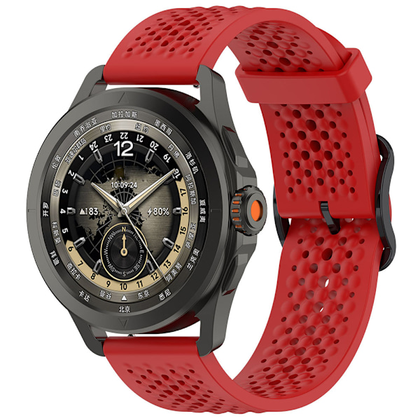 Silikonearmbånd 20mm til Xiaomi S4 Sport - Rød