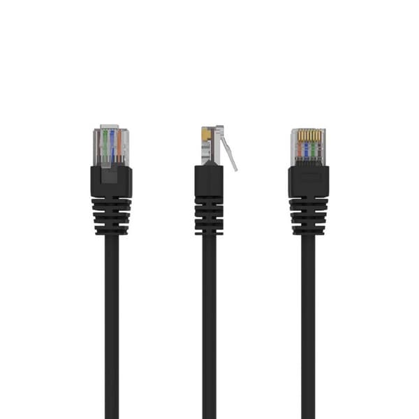 CAT5e UTP-netværkskabel 3 m med guldbelagte stik - Sort