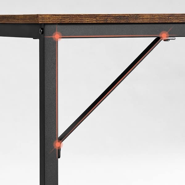 Skrivebord 80 cm – Rustik brun/Sort
