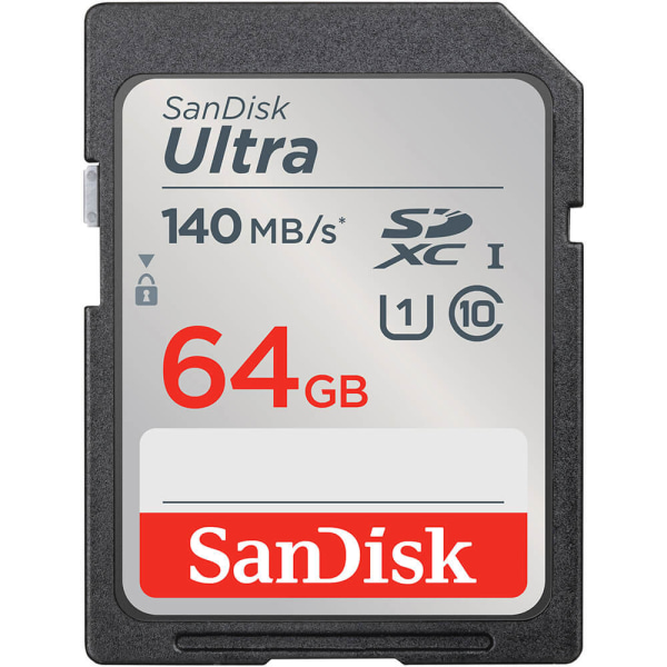 SanDisk-muistikortti SDXC Ultra 64GB 140MB/s