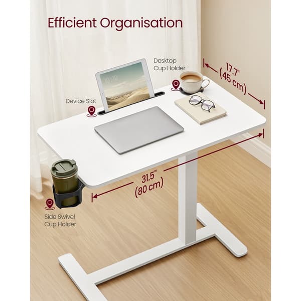Justerbart laptopbord med mugghållare / höj- och sänkbart lapto