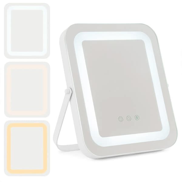 Sminkspegel 30×25 cm med LED-belysning
