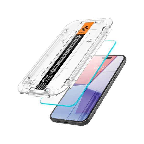 Spigen Glas.TR EZ Fit Tempered Screen Protector til iPhone 15 2