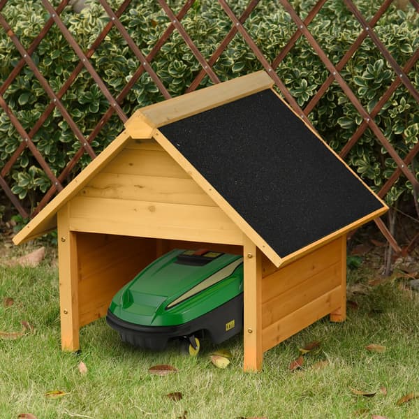 Garage i trä för robotgräsklippare / Gräsklippargarage / Robotg