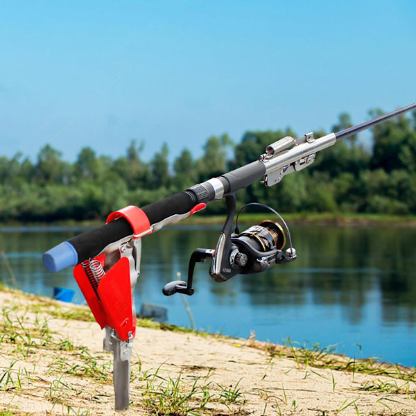 Automatisk fiskestangsholder med dobbelt fjeder