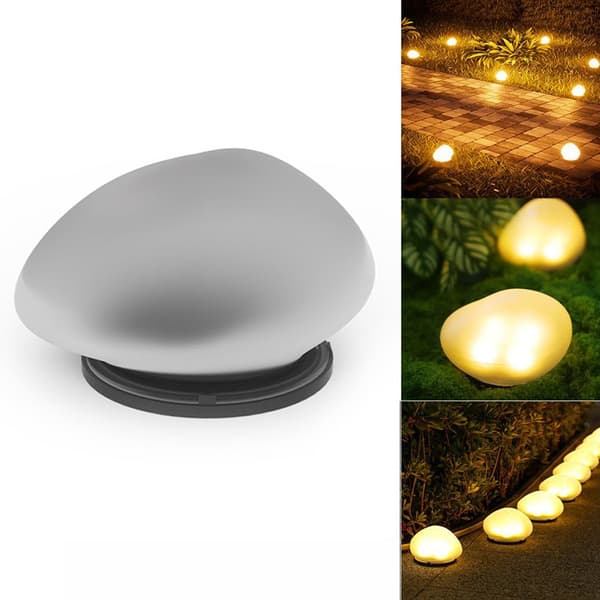 Solcellelampe sten varm hvid / havebelysning sol / dekorativ ud