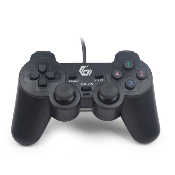 Gembird Dual Vibration Trådad spelkontroll för PC - Svart