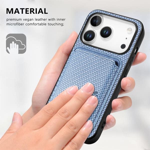 Bakskal med magnetisk korthållare till iPhone 17 Pro Max - Blå