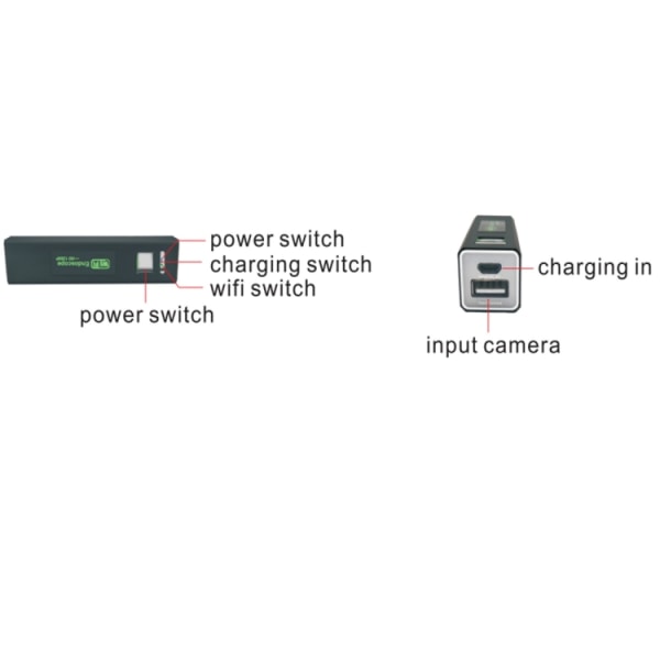 Stift Trådløst Inspektionskamera 1200P HD Wi-Fi Endoskop8 LED -