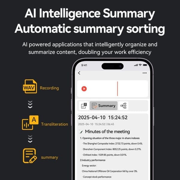 AI-sanelulaite A3P 16 Gt / äänitallennin transkriptiolla, AI-yh