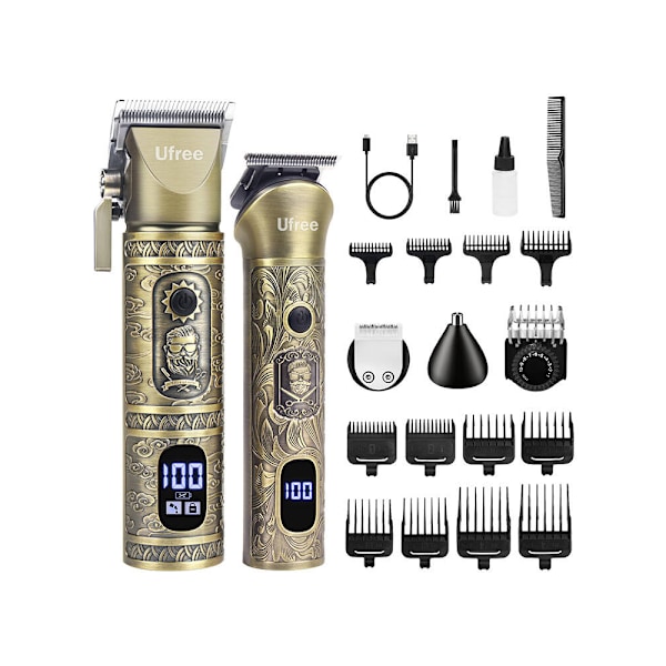 Ufree grooming kit med batteridrevet klippemaskine og diverse t