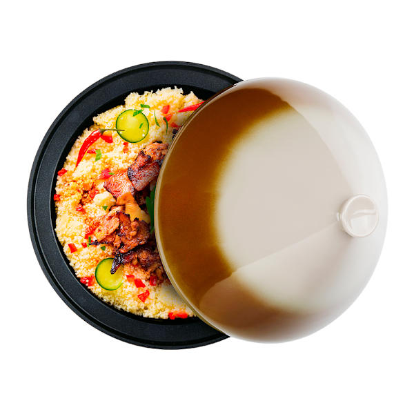 Tajine / tagine-panna med keramiskt lock, 2,5 liter och 30 cm d