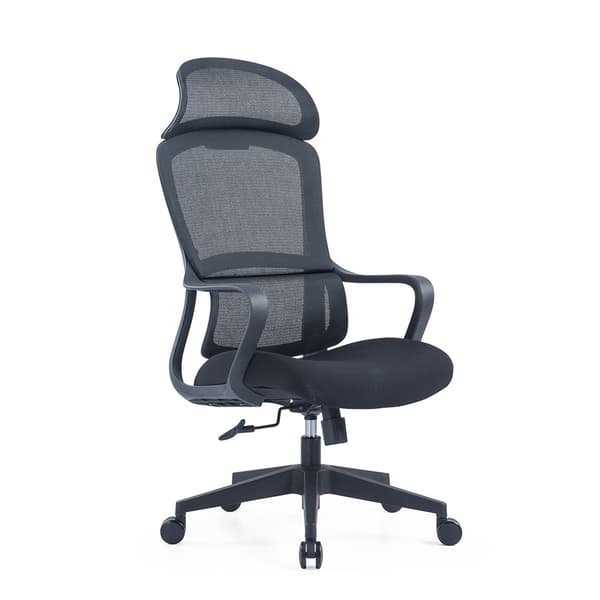 Ergonomisk kontorstol / skrivebordsstol / arbejdsstol med nakke