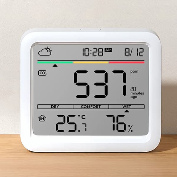 SwitchBot Ilmanlaadun Mittari – CO₂-seuranta, NDIR-anturi, USB-