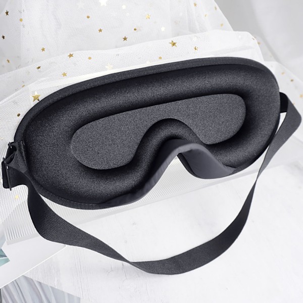 3D-sovemaske med hukommelsesskum - sort