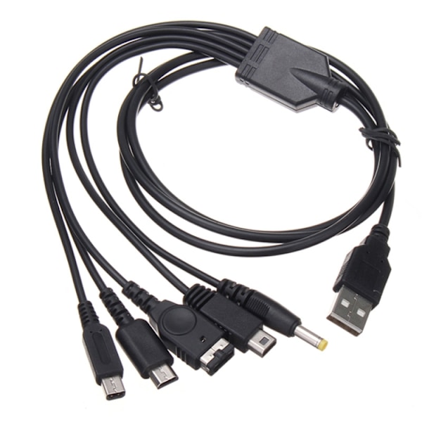5in1 USB-kaapeli yhteensopiva Nintendo Wii U / 3DSXL / 3DS kans