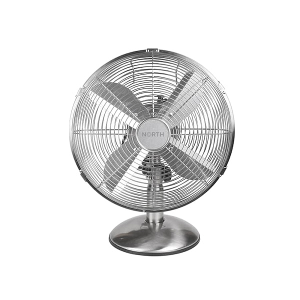 Pöytätuuletin 30 cm 3 nopeudella - satiinikromi