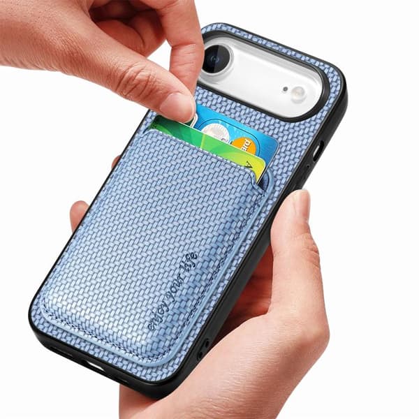 Bagcover med magnetisk kortholder til iPhone Air - Blå