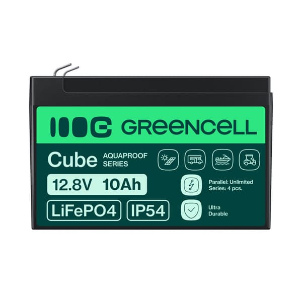 Green Cell CUBE LiFePO4 10Ah 12.8V 128Wh Lithiumbatteri / LiFeP