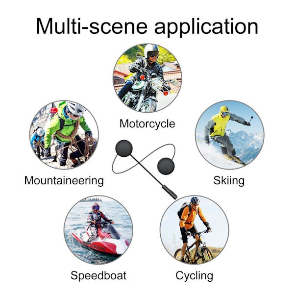 Bluetooth-headset med Siri-stöd för motorcykelhjälm